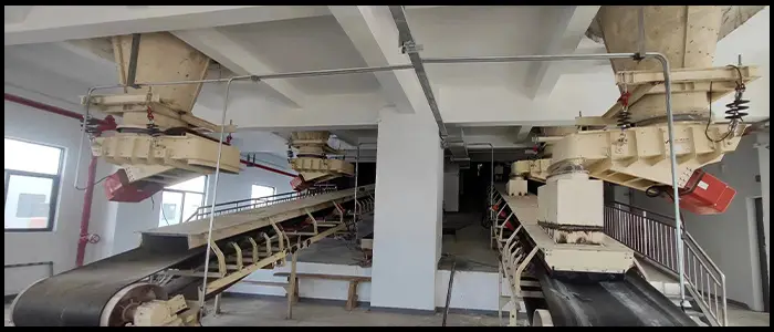 Carbon steel vibrating feeder in heavy-duty factory production line