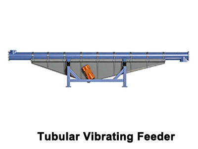 Vibrating tube conveyor for bulk material handling and conveying industrial materials