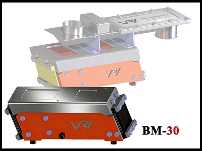 Compact electromagnetic vibrating feeder (VRV BM series) for food, chemical and laboratory industries