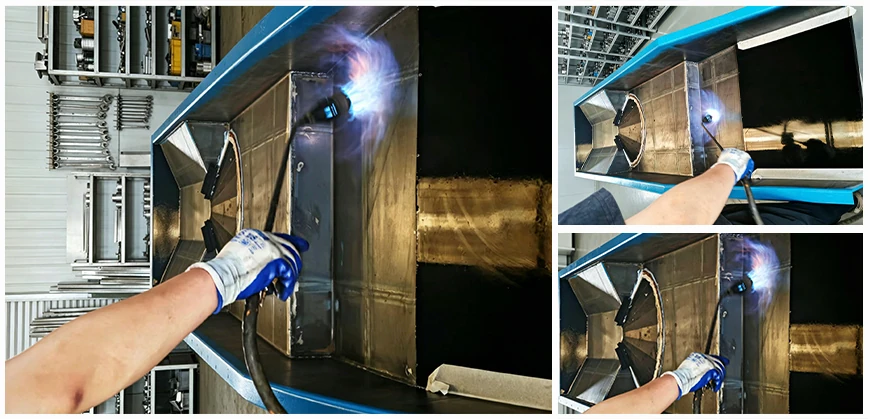 Vibrating feeder with internal polyurethane coating lining