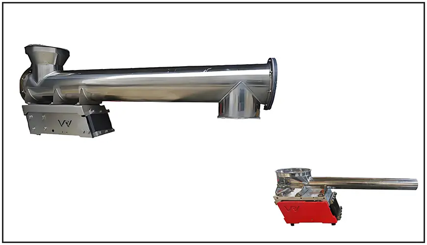 Stainless steel electromagnetic vibrating feeder for hygienic bulk material handling