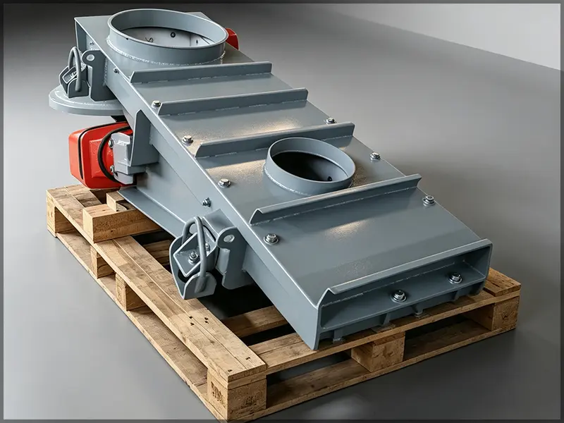 Mild steel bin bottom electromagnetic vibrating feeder with electromagnetic drive, adjustable throughput for mining ore bulk material silo discharging