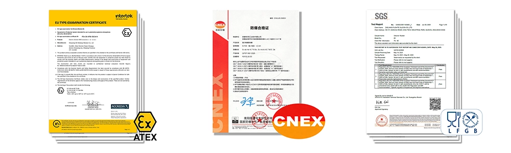 Qulified Vibrating conveyor Manufacturer: Explosion-proof certificate as Atex, CNEX 