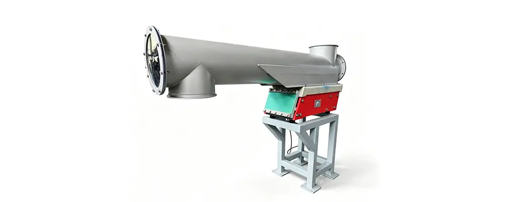 Electromagnetic vibrating tube feeder for food