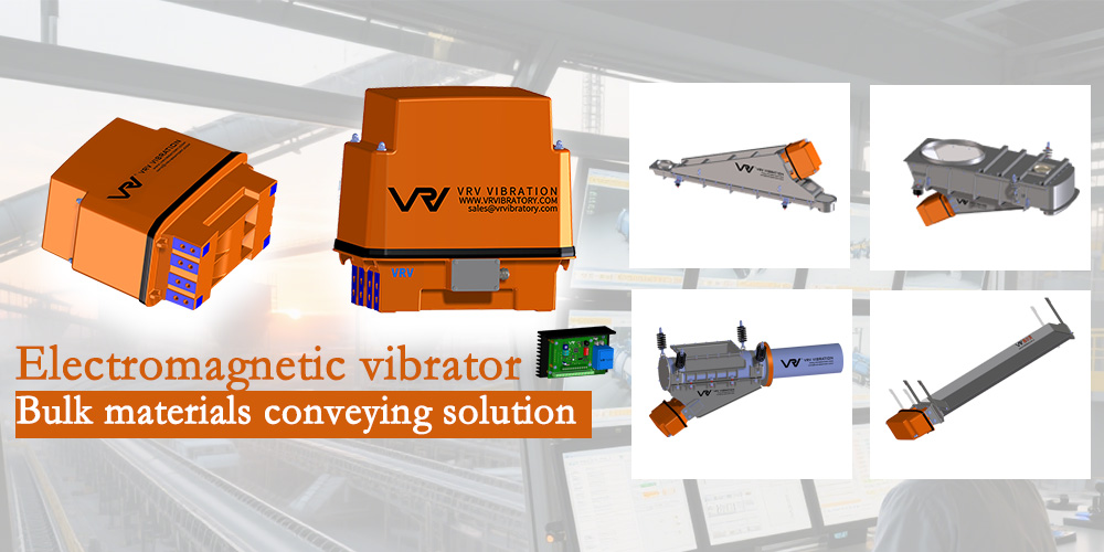 Electromagnetic vibrators for vibrating feeders