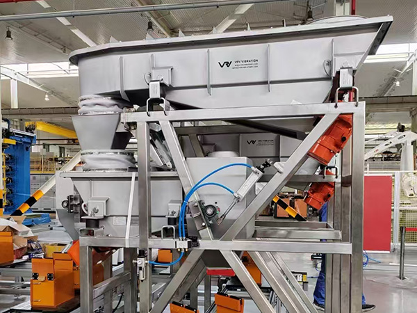Materials handling system: Motor vibrating feeder and Electromagnetic vibrating feeder